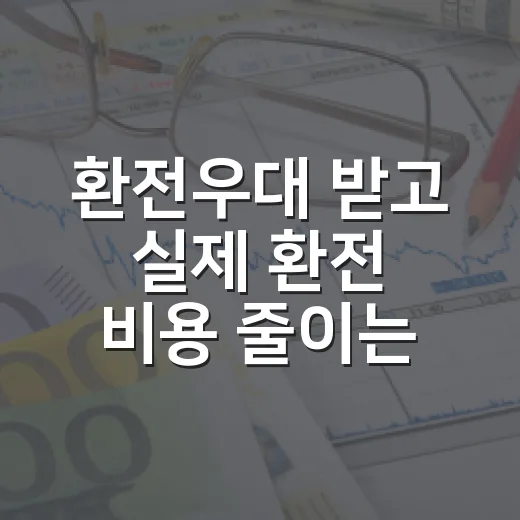 환전우대 받고 실제 환전 비용 줄이는 방법 - 요약