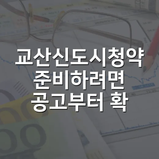 교산신도시청약 준비하려면 공고부터 확인하는 방법 - 요약