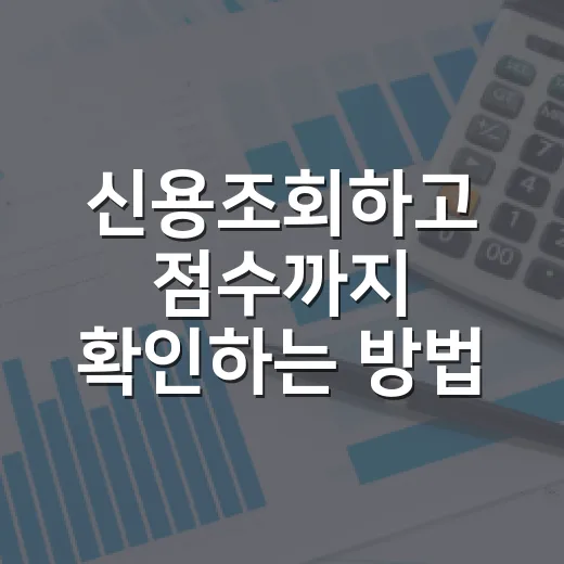 신용조회하고 점수까지 확인하는 방법 - 요약