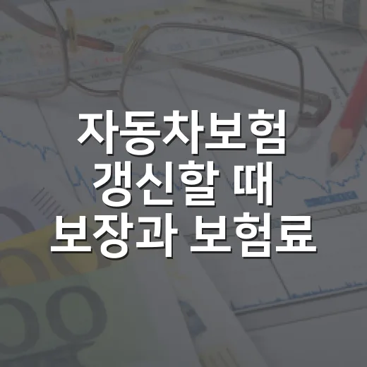 자동차보험 갱신할 때 보장과 보험료 비교하는 방법 - 요약