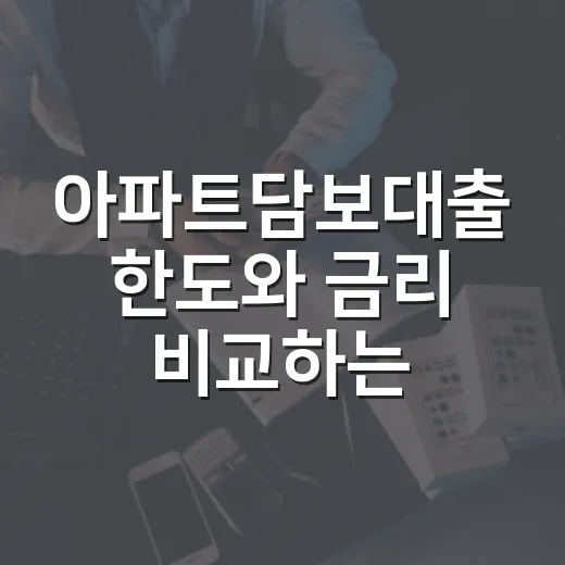 아파트담보대출 한도와 금리 비교하는 방법 - 요약