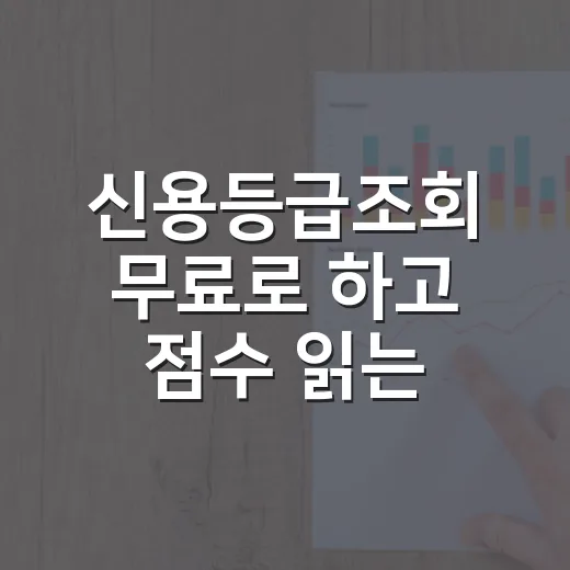 신용등급조회 무료로 하고 점수 읽는 방법 - 요약