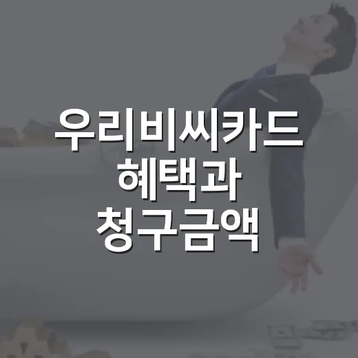 우리비씨카드 혜택과 청구금액 확인하는 방법 - 요약