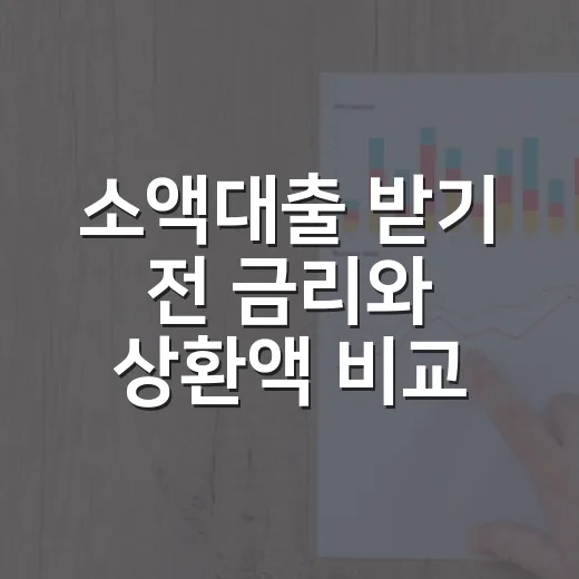 소액대출 받기 전 금리와 상환액 비교하는 방법 - 요약