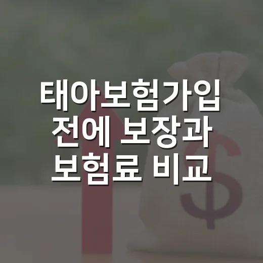태아보험가입 전에 보장과 보험료 비교하는 방법 - 요약