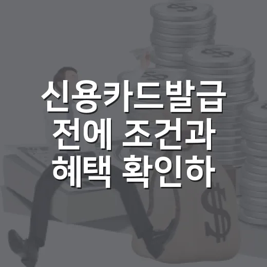 신용카드발급 전에 조건과 혜택 확인하는 방법 - 요약
