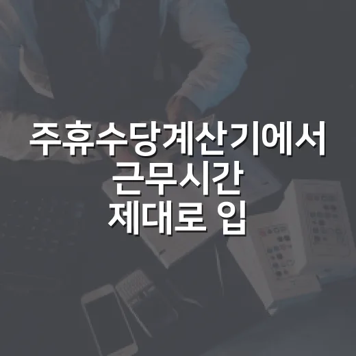 주휴수당계산기에서 근무시간 제대로 입력하는 방법 - 요약