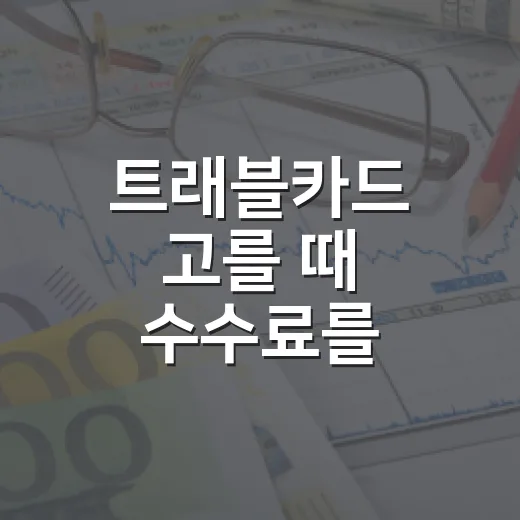 트래블카드 고를 때 수수료를 비교하는 방법 - 요약