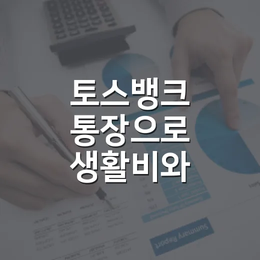 토스뱅크 통장으로 생활비와 비상금 나눠 쓰는 방법 - 요약
