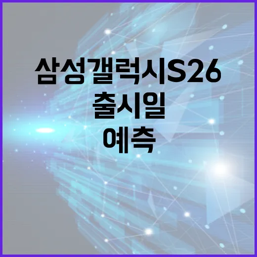 삼성 갤럭시 S26 출시일: 기대와 예측 - 요약