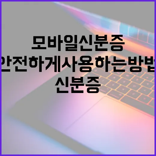 모바일 신분증을 안전하게 사용하는 방법 - 요약