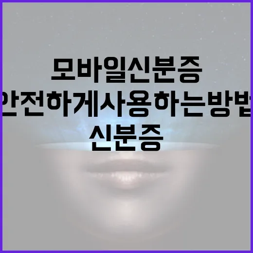 모바일 신분증을 안전하게 사용하는 방법 - 요약