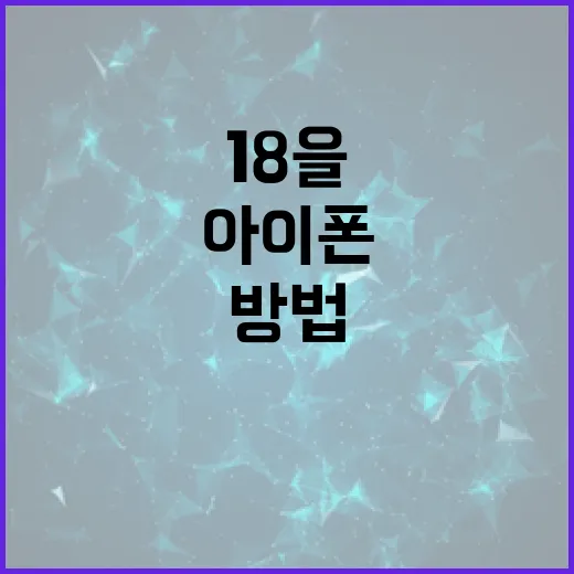 아이폰18을 최대한 활용하는 방법 - 요약