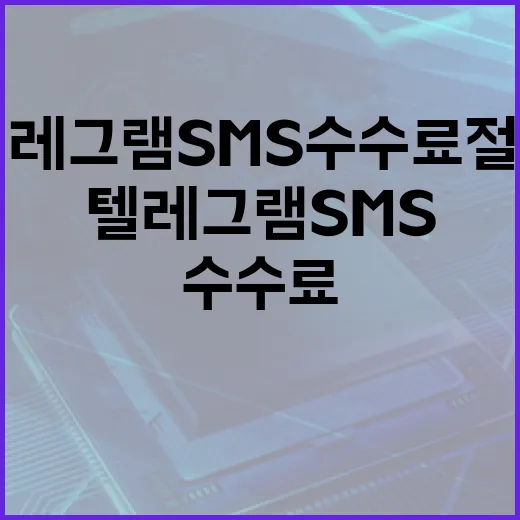 텔레그램 SMS 수수료 절약하는 방법 - 요약