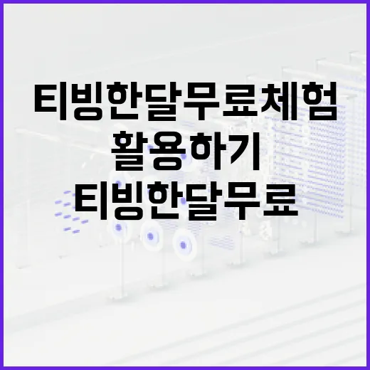 티빙 한달 무료 체험하는 방법: 최대한 활용하기 - 요약