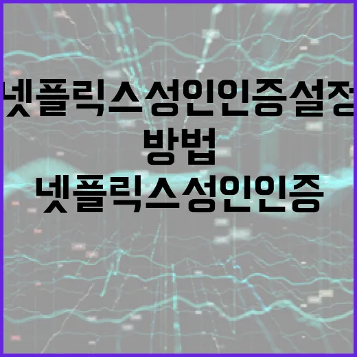 넷플릭스 성인인증 설정하는 방법 - 요약