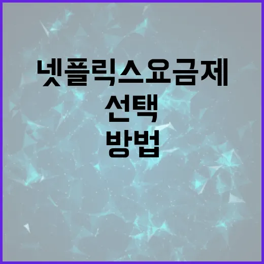 넷플릭스 요금제를 선택하는 방법 - 요약