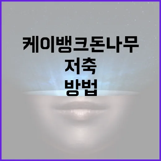 케이뱅크 돈나무로 저축을 시작하는 방법 - 요약