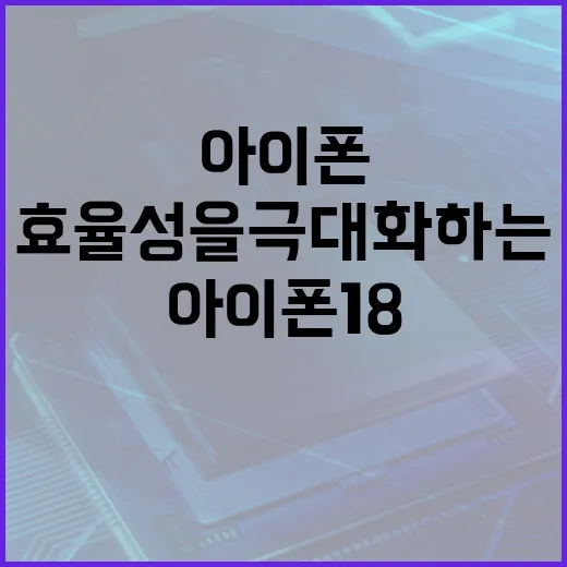 아이폰18로 효율성을 극대화하는 방법 - 요약