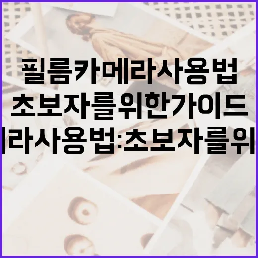 필름 카메라 사용법: 초보자를 위한 가이드 - 요약