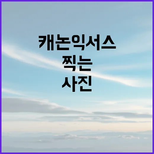 캐논 익서스로 사진을 완벽하게 찍는 방법 - 요약