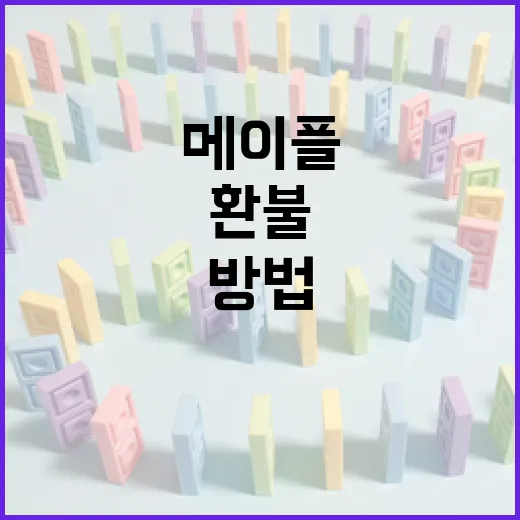 메이플스토리에서 효율적으로 캐릭터를 육성하고 환불 받는 방법 - 요약