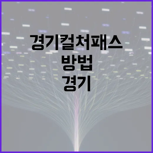 경기컬처패스를 활용하는 방법 - 요약