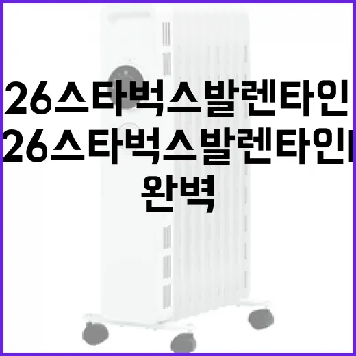 2026 스타벅스 발렌타인 MD를 완벽하게 즐기는 방법 - 요약