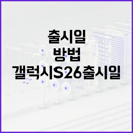 갤럭시 S26 출시일을 준비하는 방법 - 요약