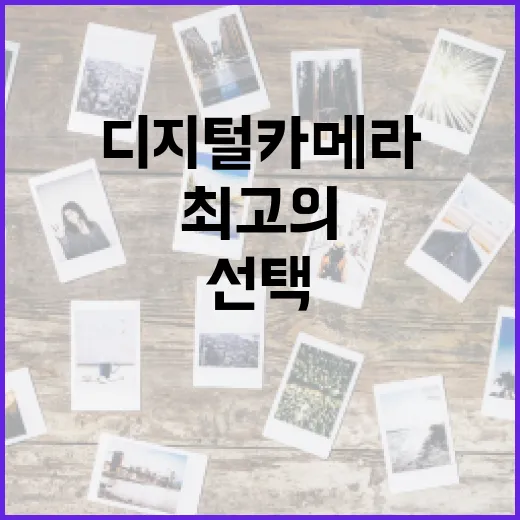 최고의 디지털 카메라를 선택하는 방법 - 요약