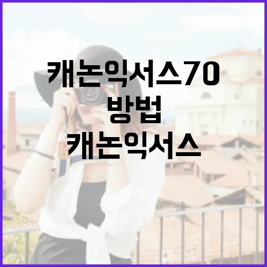 캐논 익서스 70으로 사진을 잘 찍는 방법 - 요약