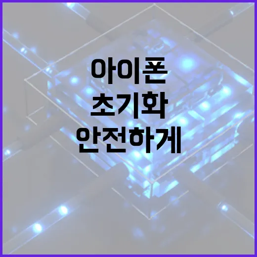 아이폰을 안전하게 초기화하는 방법 - 요약