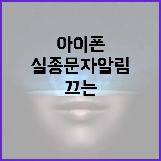 아이폰에서 실종문자 알림을 끄는 방법 - 요약