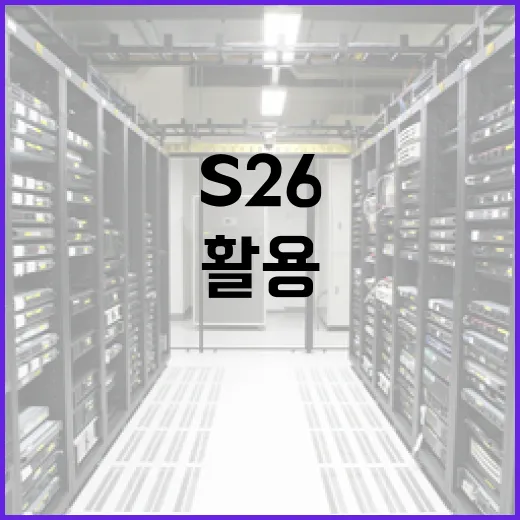 S26을 효과적으로 활용하는 방법 - 요약