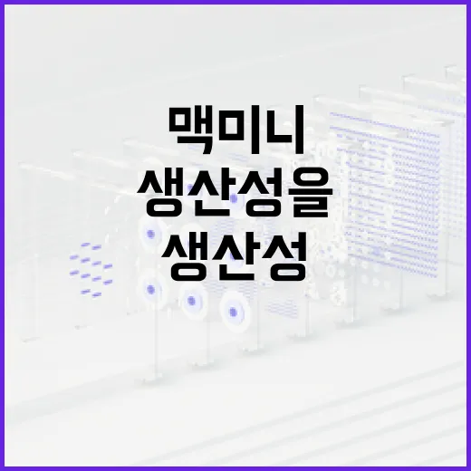 맥미니로 생산성을 극대화하는 방법 - 요약