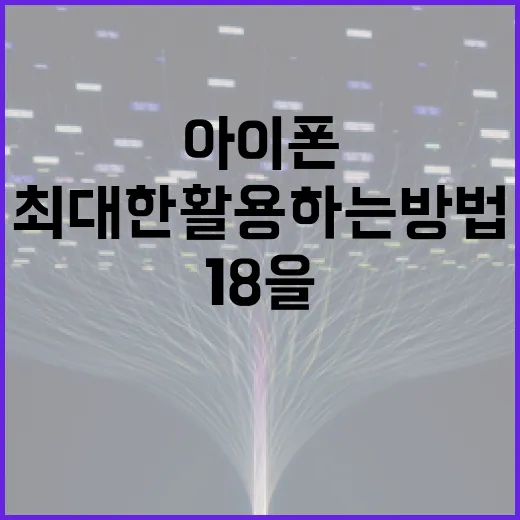 아이폰 18을 최대한 활용하는 방법 - 요약