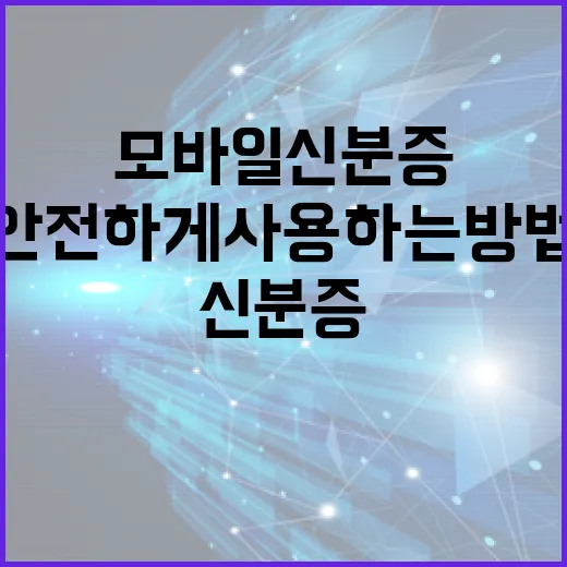 모바일 신분증을 안전하게 사용하는 방법 - 요약