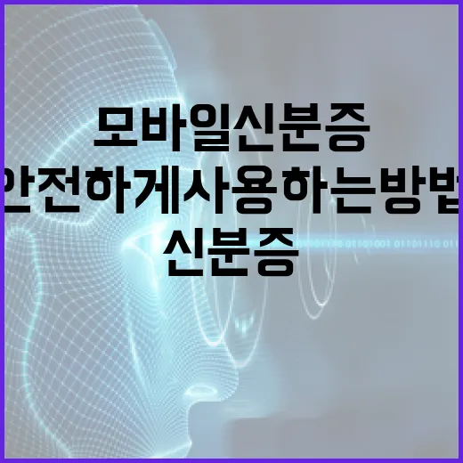 모바일 신분증을 안전하게 사용하는 방법 - 요약
