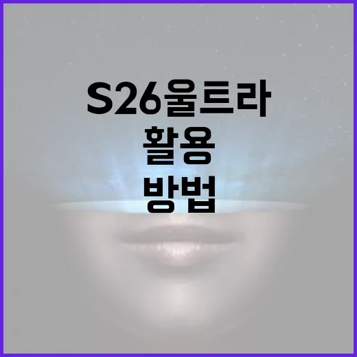 S26 울트라를 최대한 활용하는 방법 - 요약