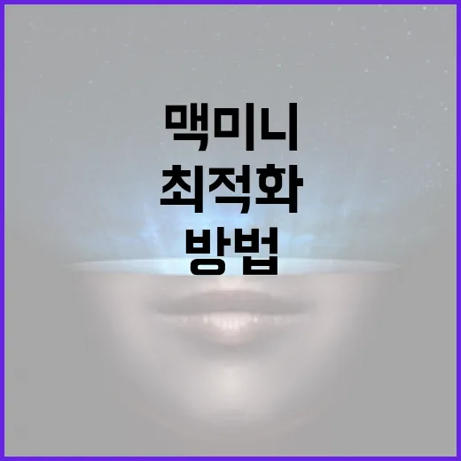 맥미니를 최적화하는 방법 - 요약