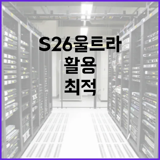 S26 울트라를 최적 활용하는 방법 - 요약