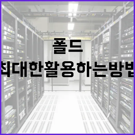 폴드8을 최대한 활용하는 방법 - 요약