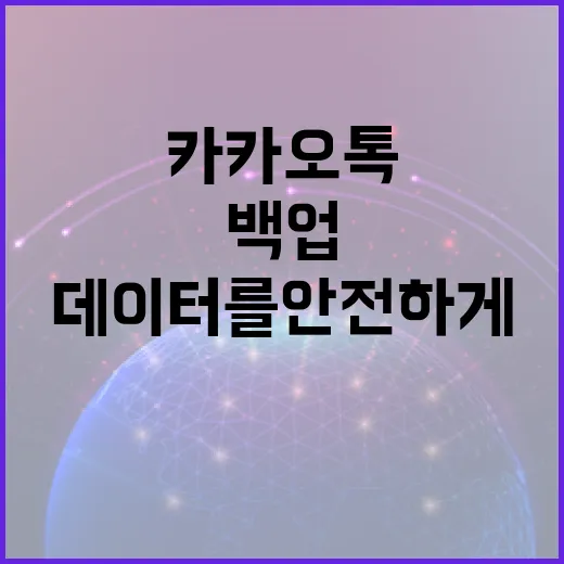 카카오톡 데이터를 안전하게 백업하는 방법 - 요약