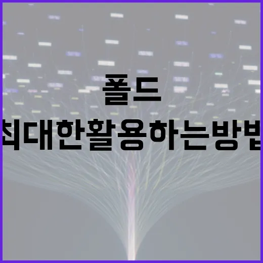 폴드8을 최대한 활용하는 방법 - 요약