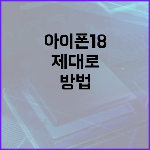 아이폰18을 제대로 활용하는 방법 - 요약