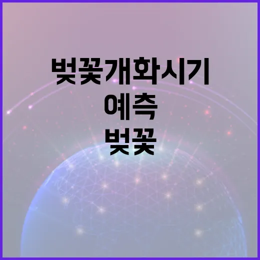 벚꽃 개화시기를 예측하는 방법 - 요약
