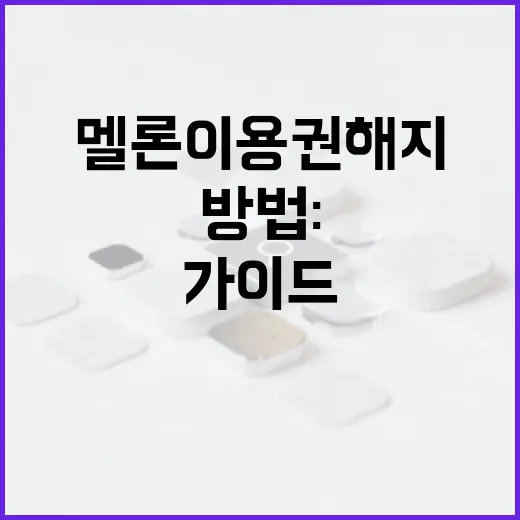 멜론 이용권 해지하는 방법: 단계별 가이드 - 요약