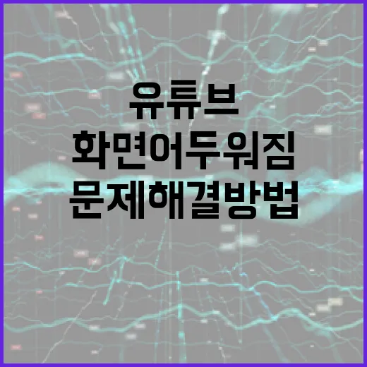 유튜브 화면 어두워짐 문제 해결 방법 - 요약