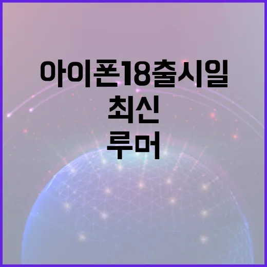 아이폰18 출시일을 예측하는 방법: 최신 정보와 루머 - 요약