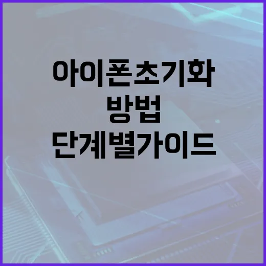 아이폰 초기화하는 방법: 단계별 가이드 - 요약